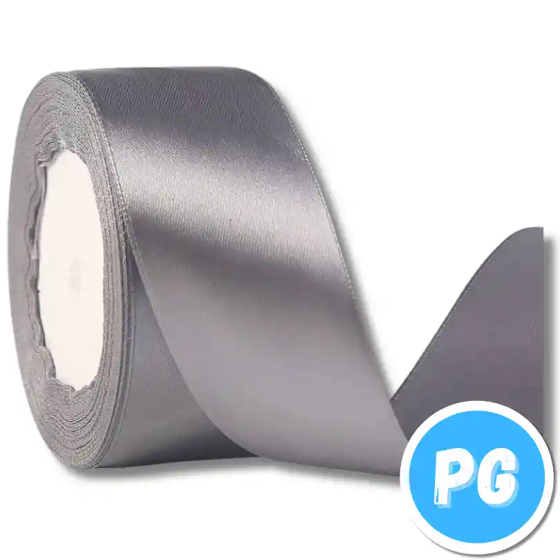 Cinta Tela 4cm X30 Metros Plateada