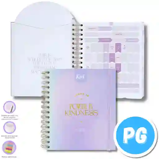 Agenda Diaria Kiut 2026 Premium Argollada - Se Envia Un Motivo Aleatorio