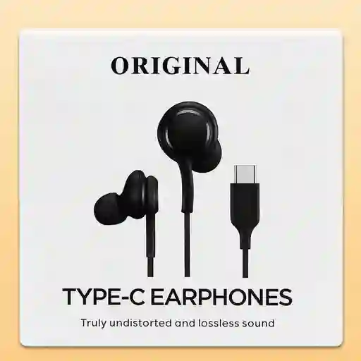 Auriculares Tipo C Con Sonido De Alta Fidelidad (negro)