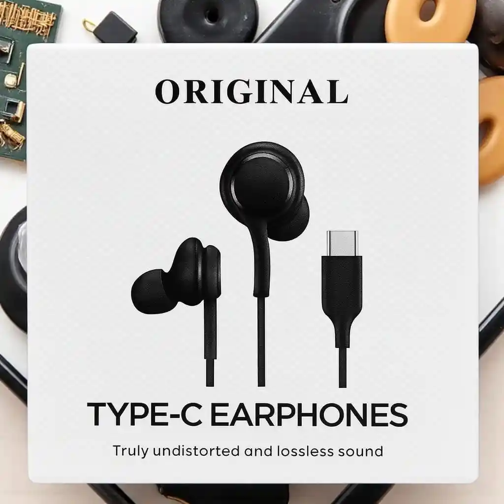 Auriculares Tipo C Con Sonido De Alta Fidelidad (negro)