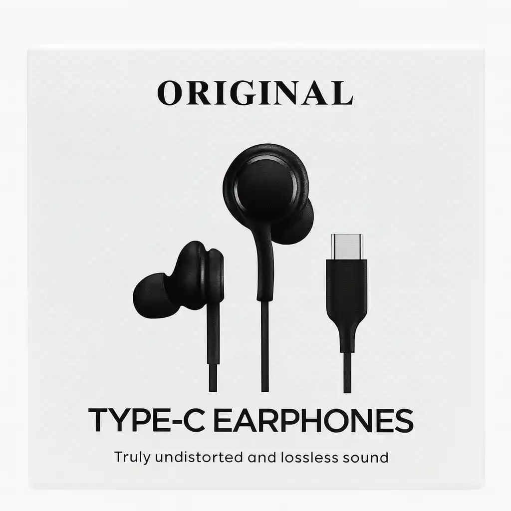 Auriculares Tipo C Con Sonido De Alta Fidelidad (negro)