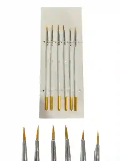 Set Pinceles # 00 X 6 Und Delineador