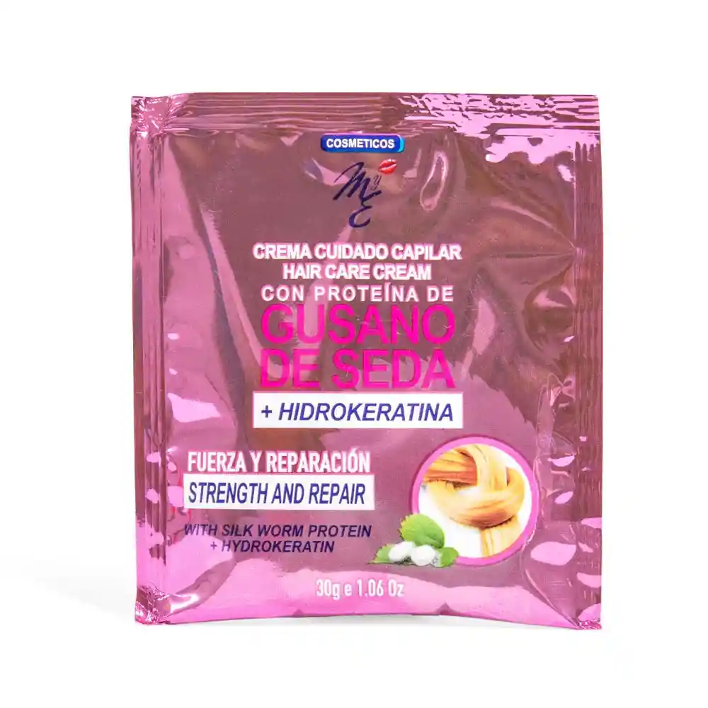 Crema Cuidado Capilar Gusano De Seda + Hidrokeratina 30g