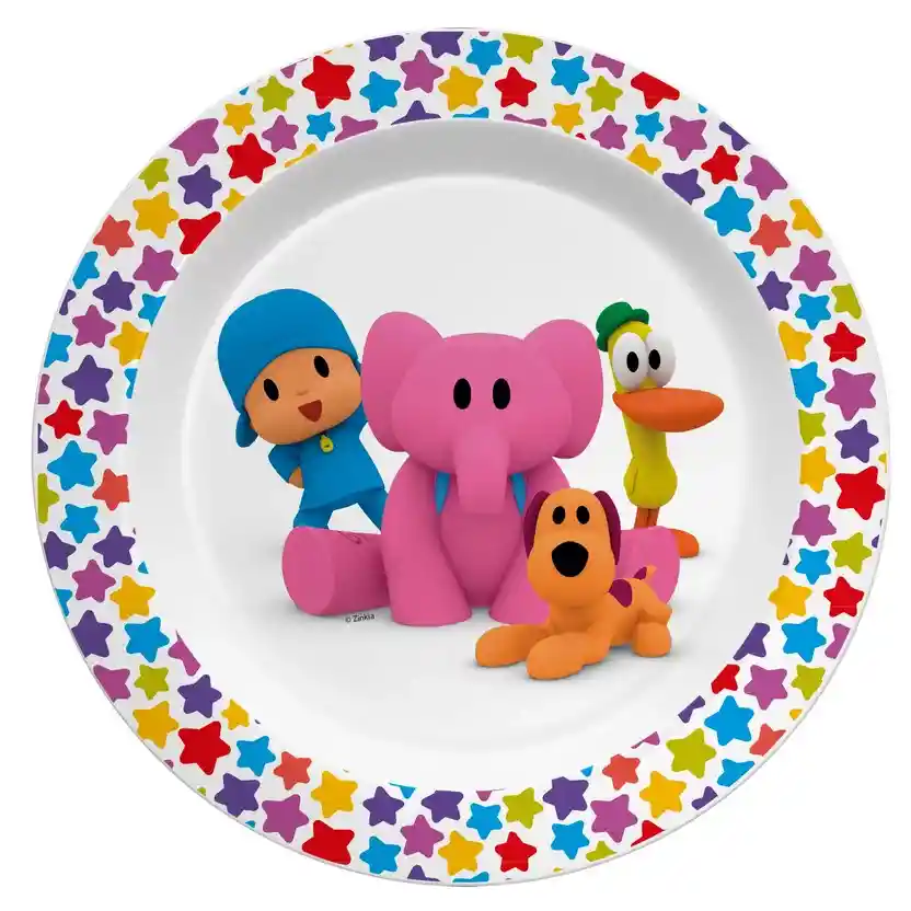 Set Vajilla Infantil De Melamina Pocoyó X 2 Piezas