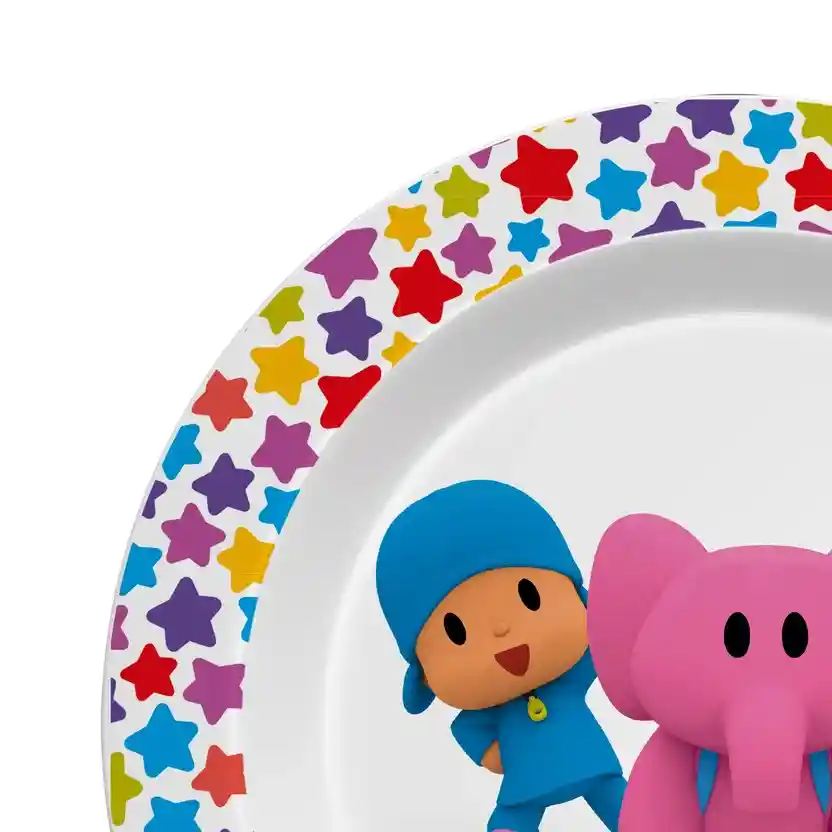 Set Vajilla Infantil De Melamina Pocoyó X 2 Piezas