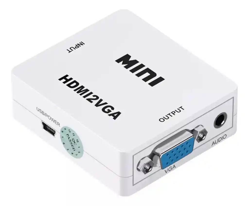 Convertidor Adaptador De Hdmi A Vga Full Hd Video