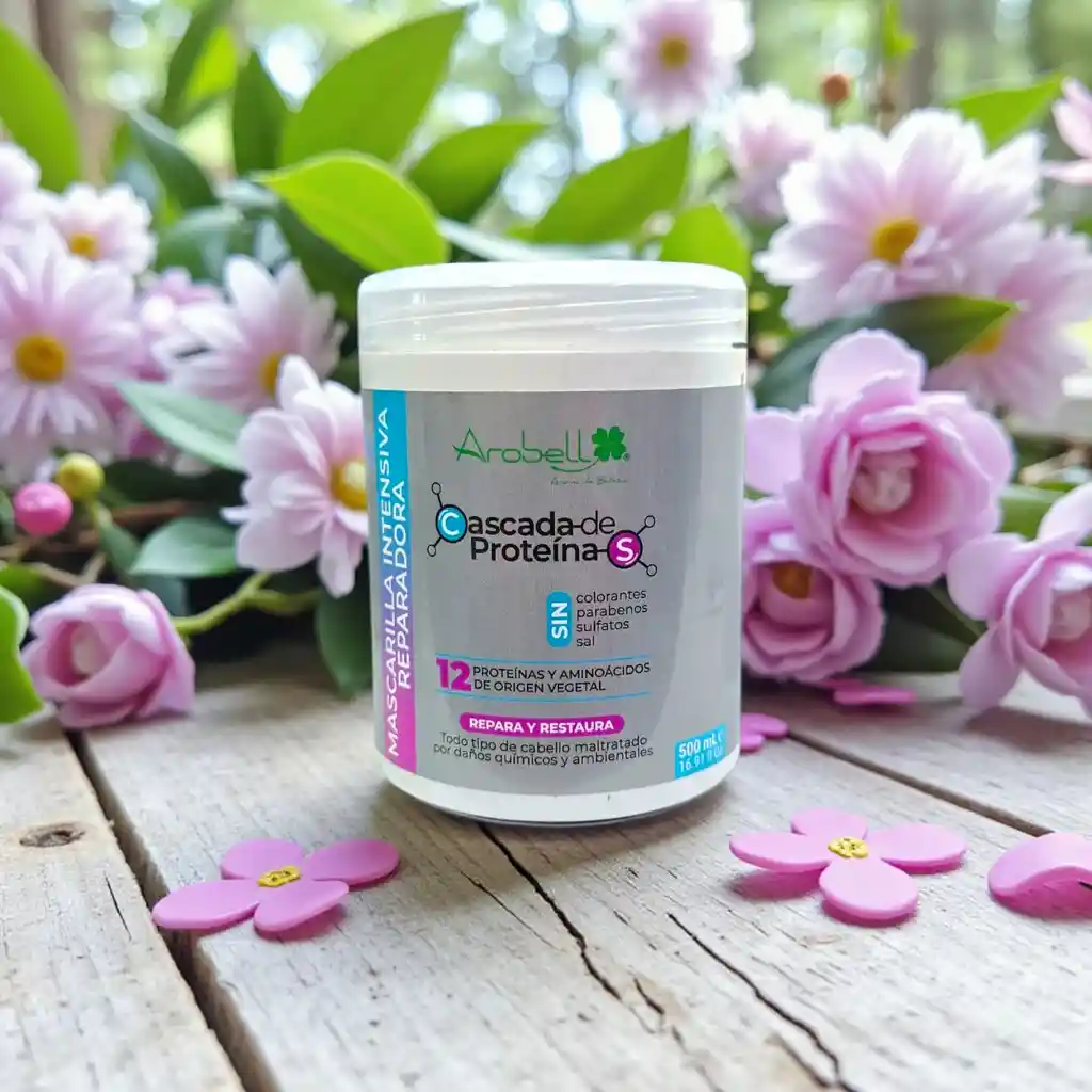 Cascada De Proteinas Arobell Mascarilla Intensiva Reparadora X 500 Ml