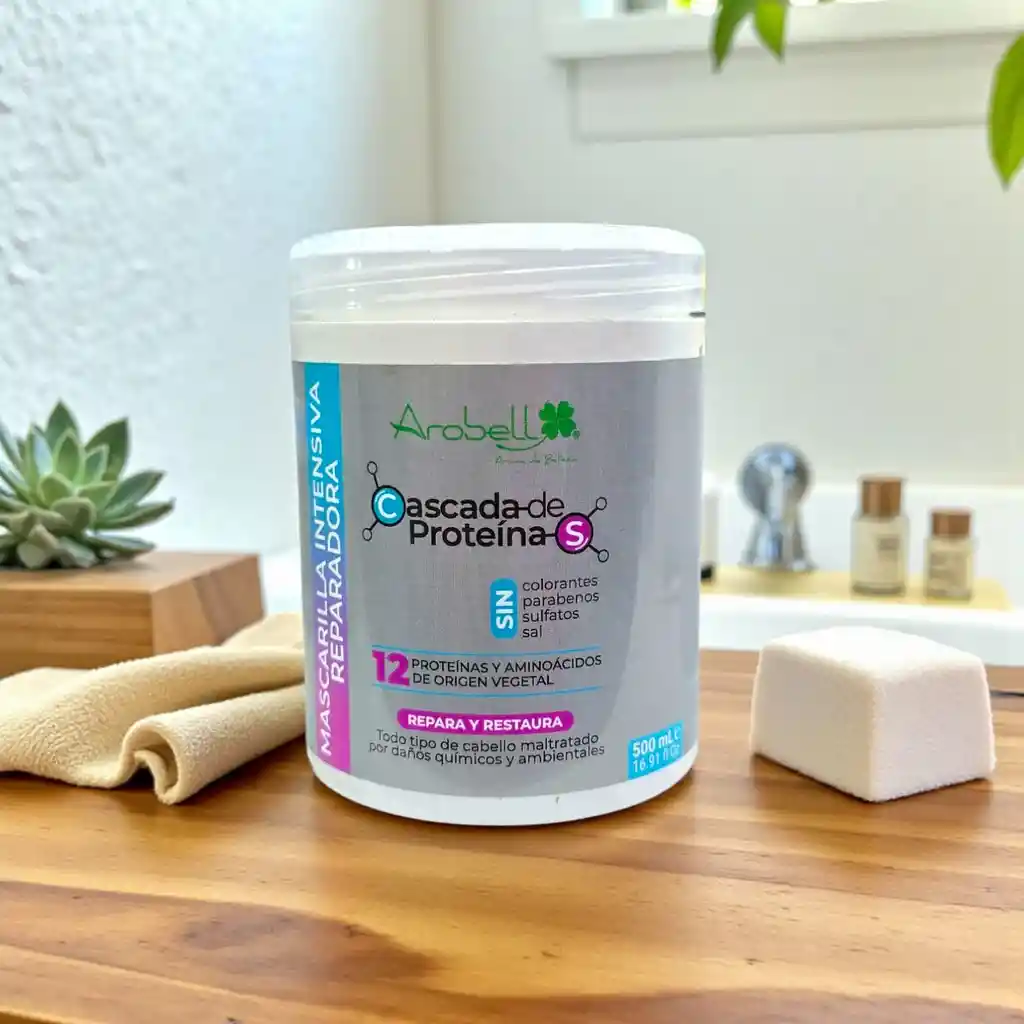 Cascada De Proteinas Arobell Mascarilla Intensiva Reparadora X 500 Ml