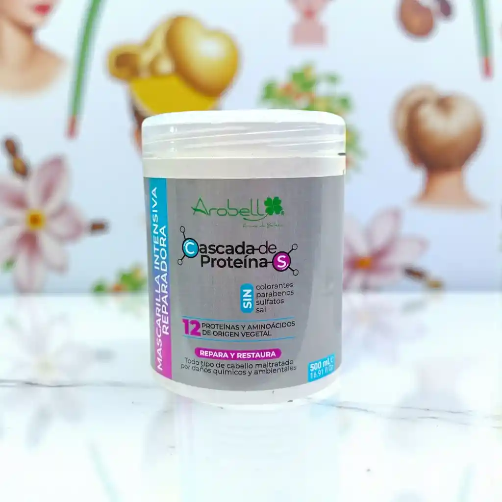 Cascada De Proteinas Arobell Mascarilla Intensiva Reparadora X 500 Ml