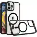 Estuche Iphone 14 Pro Max Magsafe Case Trasparente Con Bordes Color Negro