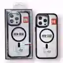 Estuche Iphone 16 Pro Max Magsafe Case Trasparente Con Bordes color negro