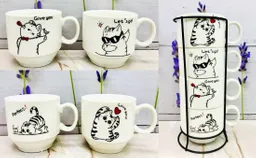 Torre De Mug X 4 Edicion Michi