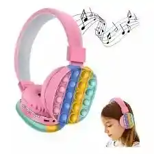 Audifonos Diadema Push Pop It Bluetooth Inalambrico Color Rosa