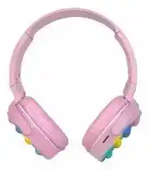 Audifonos Diadema Push Pop It Bluetooth Inalambrico Color Rosa