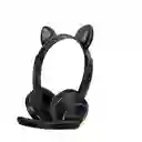 Audífonos Gamer Diadema Gato Luces Led Micrófono Akz020