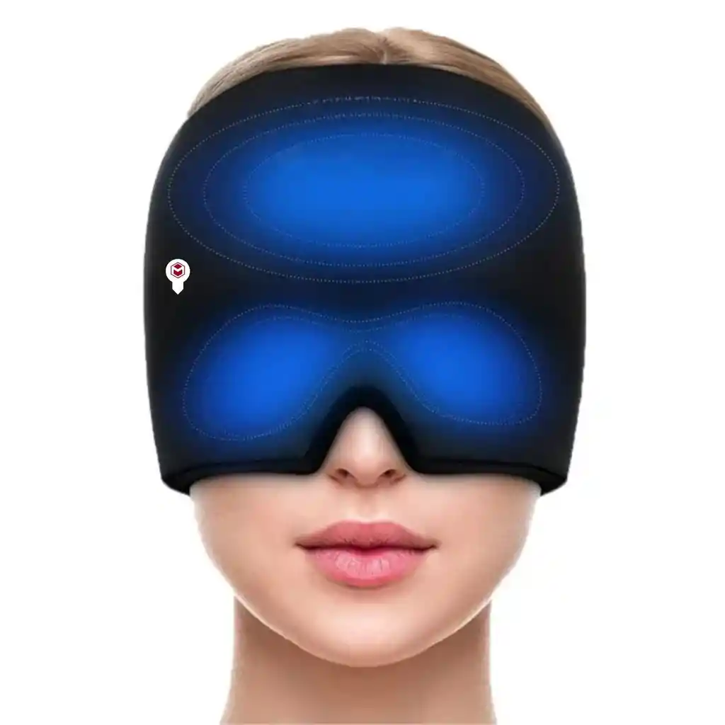 Gorro Mascara Gel Frio Caliente Antifaz Crioterapia Alivio Migraña Dolor Cabeza