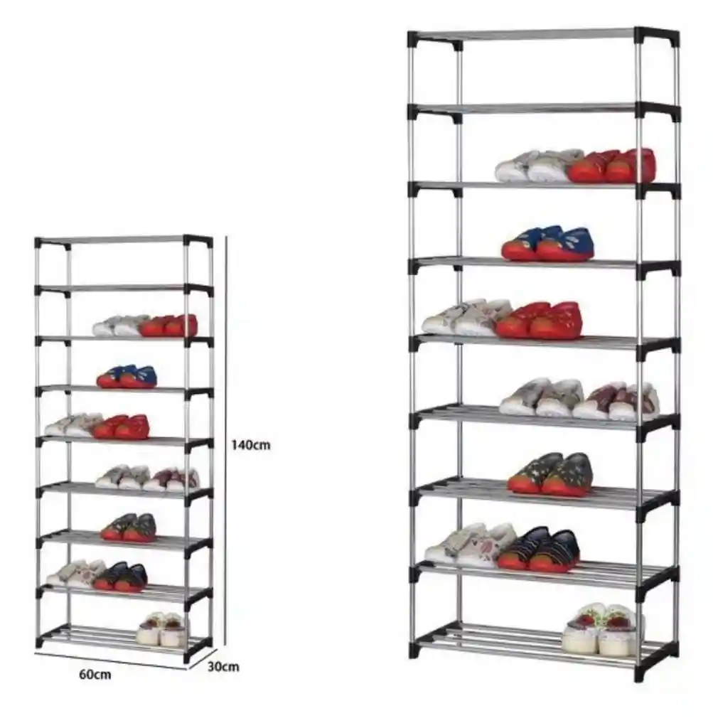 Organizador De Zapatos 9 Niveles Negro Zapatero 9 Niveles Negro