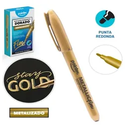 Marcador Permanente Tinta Dorada Pointer