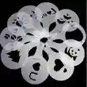 16 Plantillas De Decoracion De Cafe Magnolora Coffee Art S Color Blanco