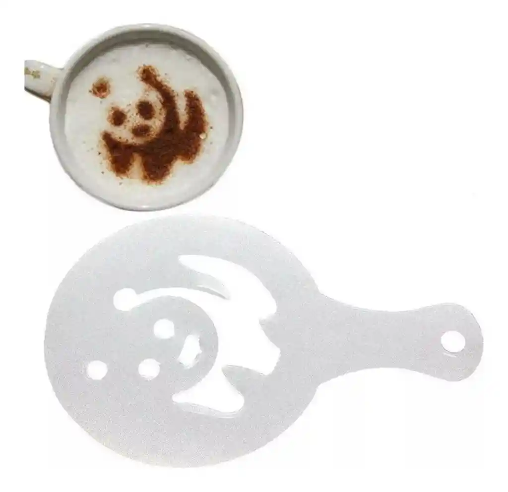 16 Plantillas De Decoracion De Cafe Magnolora Coffee Art S Color Blanco