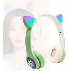 Diadema Auricular Bluetooth Radio Fm Micro Sd Luz Led Rgb