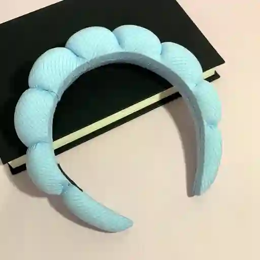 Diadema Balaca Puffy Skincare Azul Claro