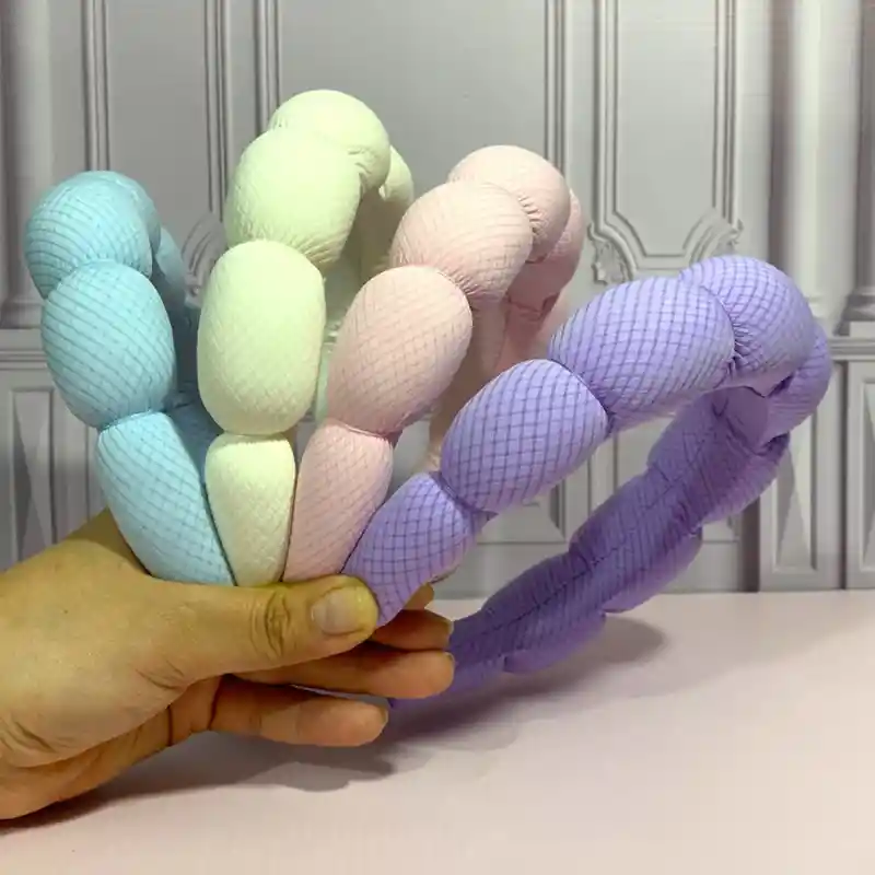 Diadema Balaca Puffy Skincare Azul Claro