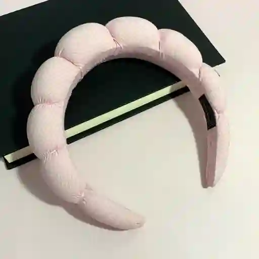 Diadema Balaca Puffy Skincare Rosada