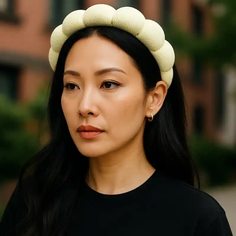 Diadema Balaca Puffy Skincare Beige