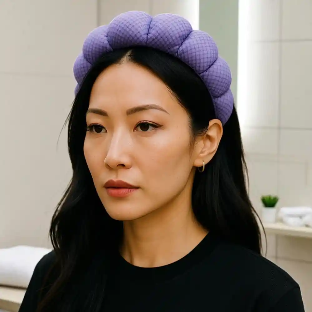 Diadema Balaca Puffy Skincare Lila