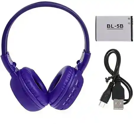 Audifonos Bluetooth Lcd Radio Fm Microsd Mp3 N65 Diadema Stereo