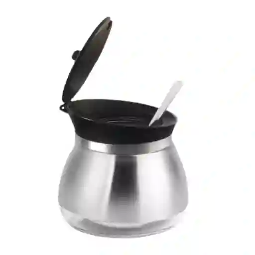 Azucarero Redondo Con Tapa Y Cuchara