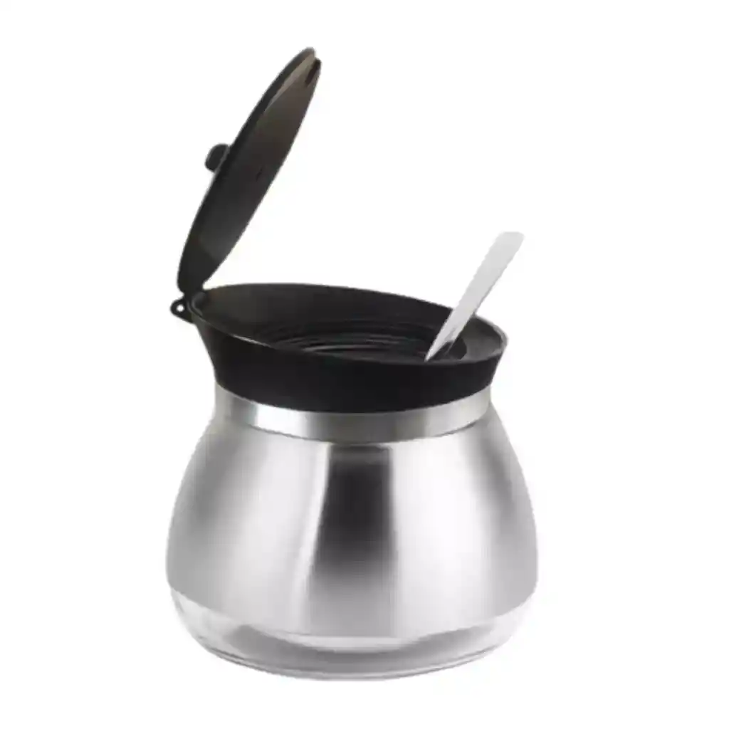 Azucarero Redondo Con Tapa Y Cuchara