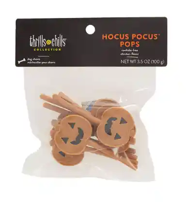 Thrills And Chills Rawhide Alternative Pumpkin Pops 8 Count 3.5 Oz