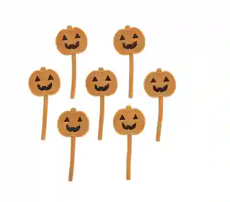 Thrills And Chills Rawhide Alternative Pumpkin Pops 8 Count 3.5 Oz