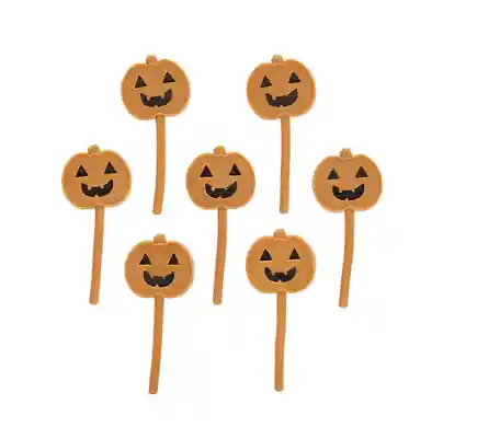 Thrills And Chills Rawhide Alternative Pumpkin Pops 8 Count 3.5 Oz
