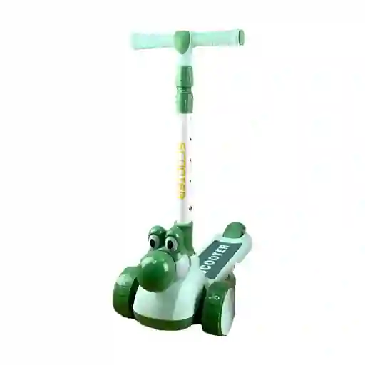 Patineta Dinosaurio Para Niños Verde Sml