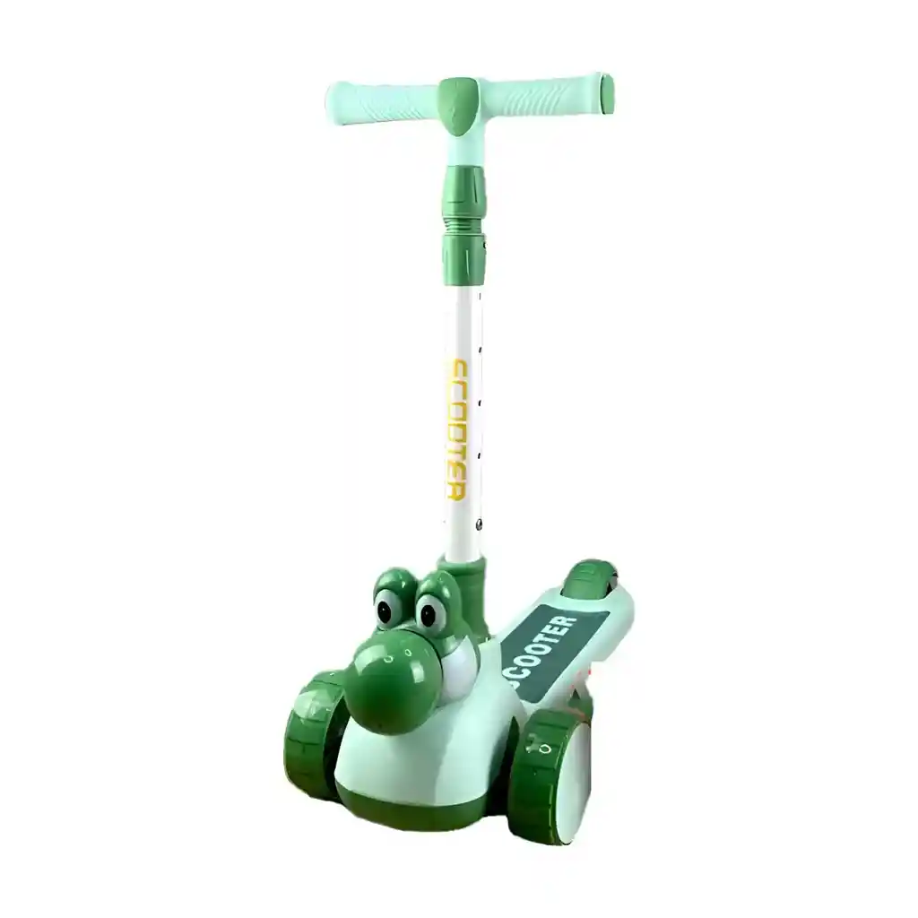 Patineta Dinosaurio Para Niños Verde Sml