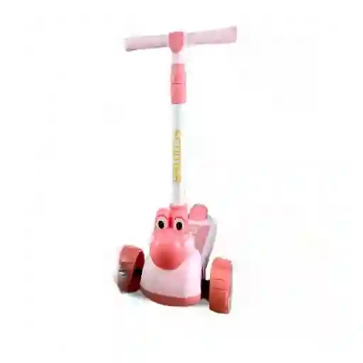 Patineta Dinosaurio Para Niños Rosada Sml