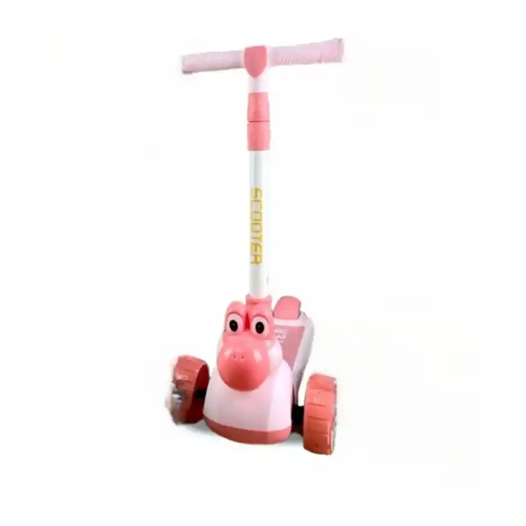 Patineta Dinosaurio Para Niños Rosada Sml