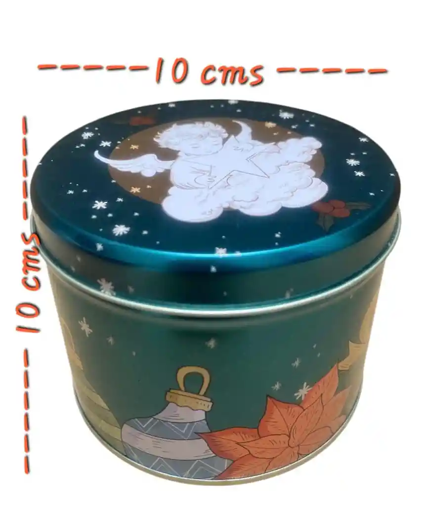 Tarro Navideño Redondo 10x10 Cms Modelo 1 (6 Unds Disponibles)