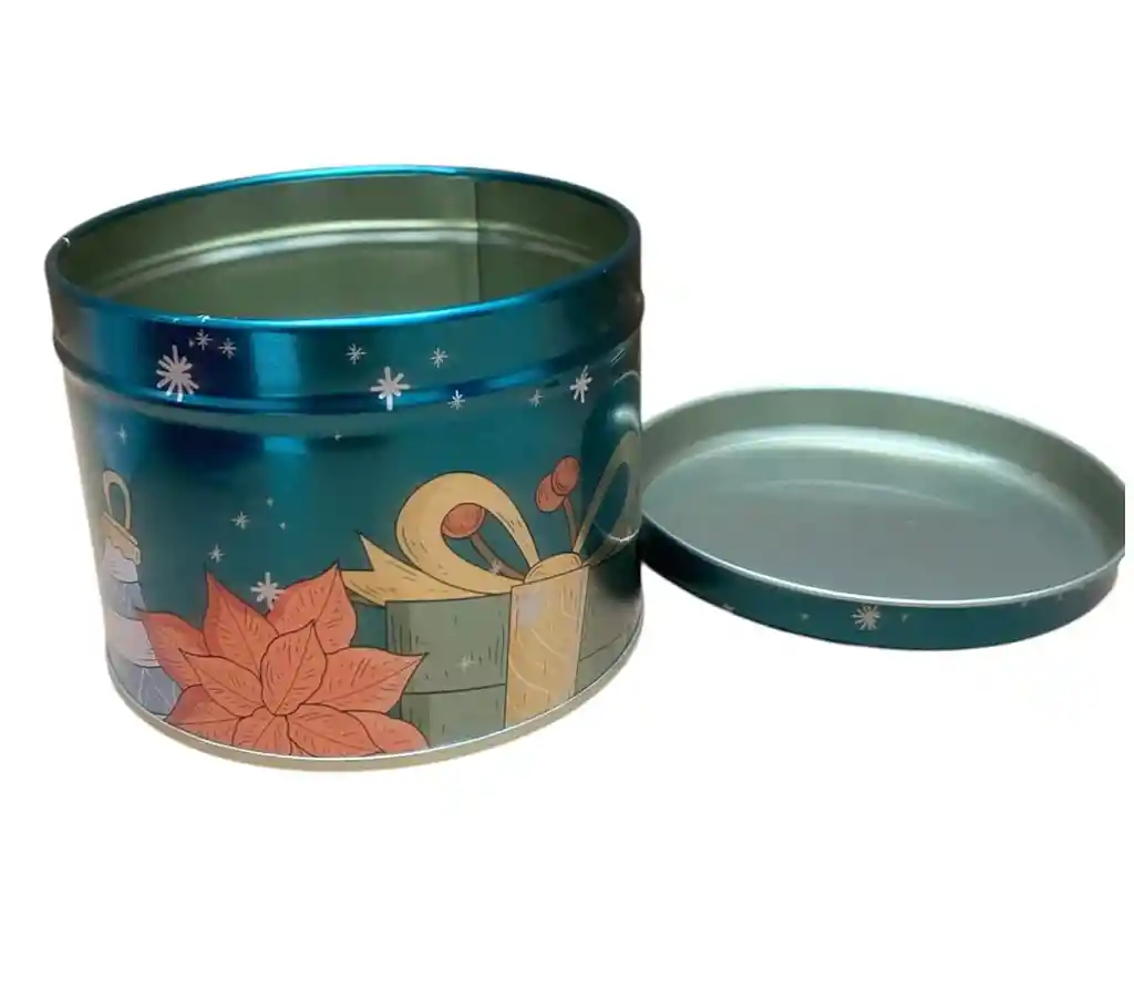 Tarro Navideño Redondo 10x10 Cms Modelo 1 (6 Unds Disponibles)