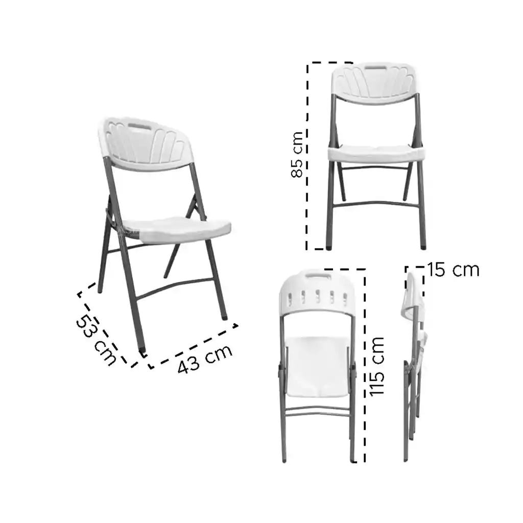 Silla Plegable Blanca