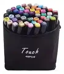Set Profesional De Marcadores Plumones Doble Punta 48 Piezas