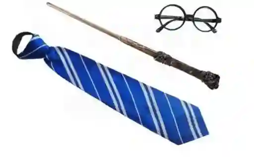 Kit Harry Potter Barita, Corbata, Gafas Cosplay Mago Disfraz Halloween