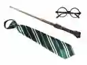 Kit Harry Potter Barita, Corbata, Gafas Cosplay Mago Disfraz Halloween