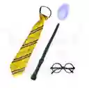 Kit Harry Potter Barita, Corbata, Gafas Cosplay Mago Disfraz Halloween