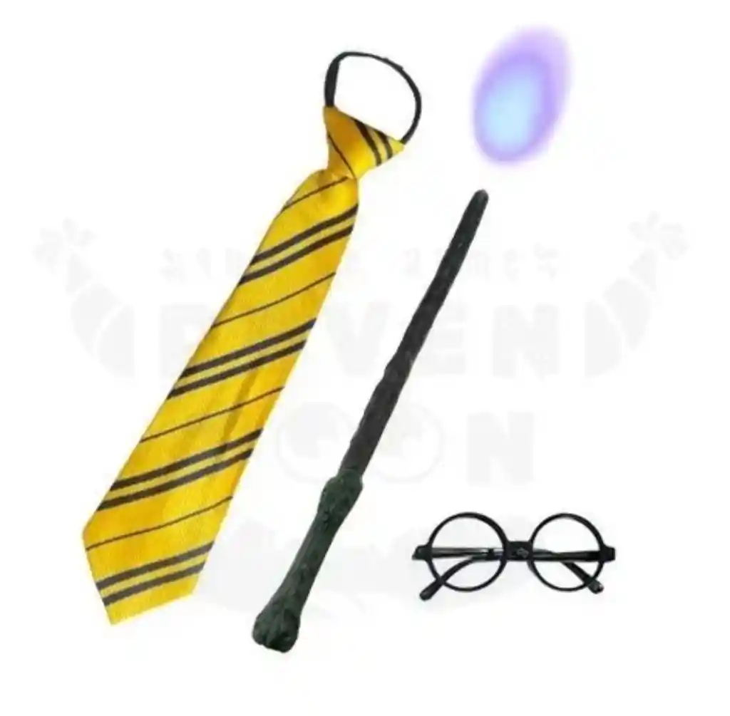 Kit Harry Potter Barita, Corbata, Gafas Cosplay Mago Disfraz Halloween