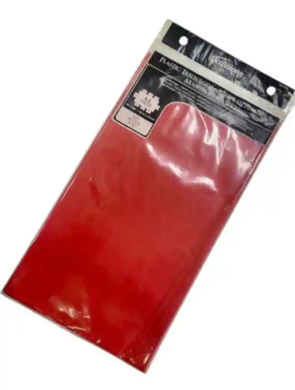Mantel Rojo Plástico Rectangular (137 Cms X 274 Cms )