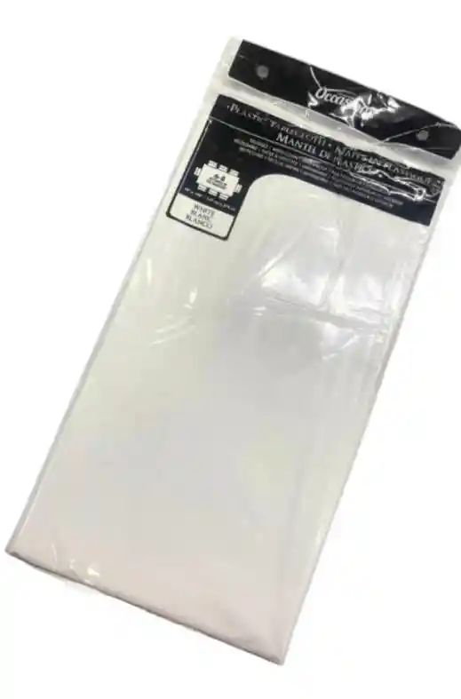 Mantel Blanco Plástico Rectangular (137 Cms X 274 Cms)